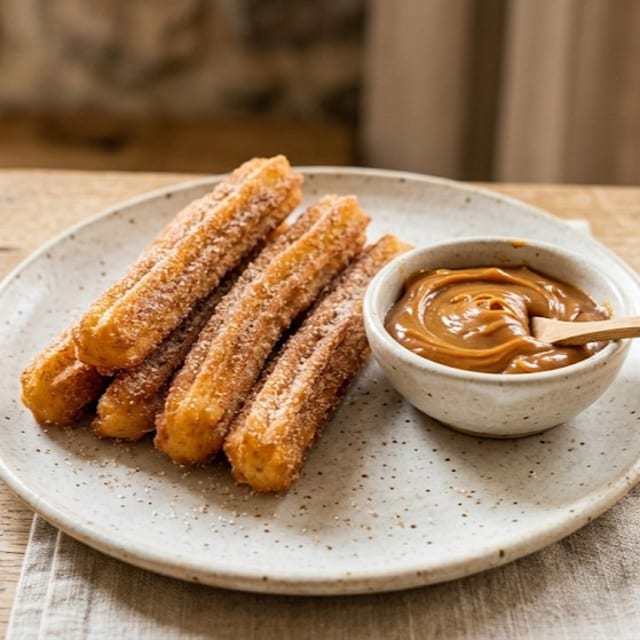 Churros (5 pc, with dulce de leche).
