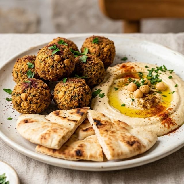 Falafel (5 pc, with a side of pita).